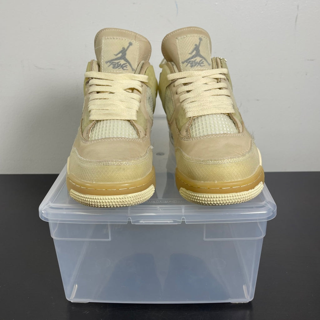 Jordan 4 Retro Off-White Sail (Women's) 10.5W (Moderately Worn Pre-Owned)JordanSail/Muslin-White-Black - Image 2