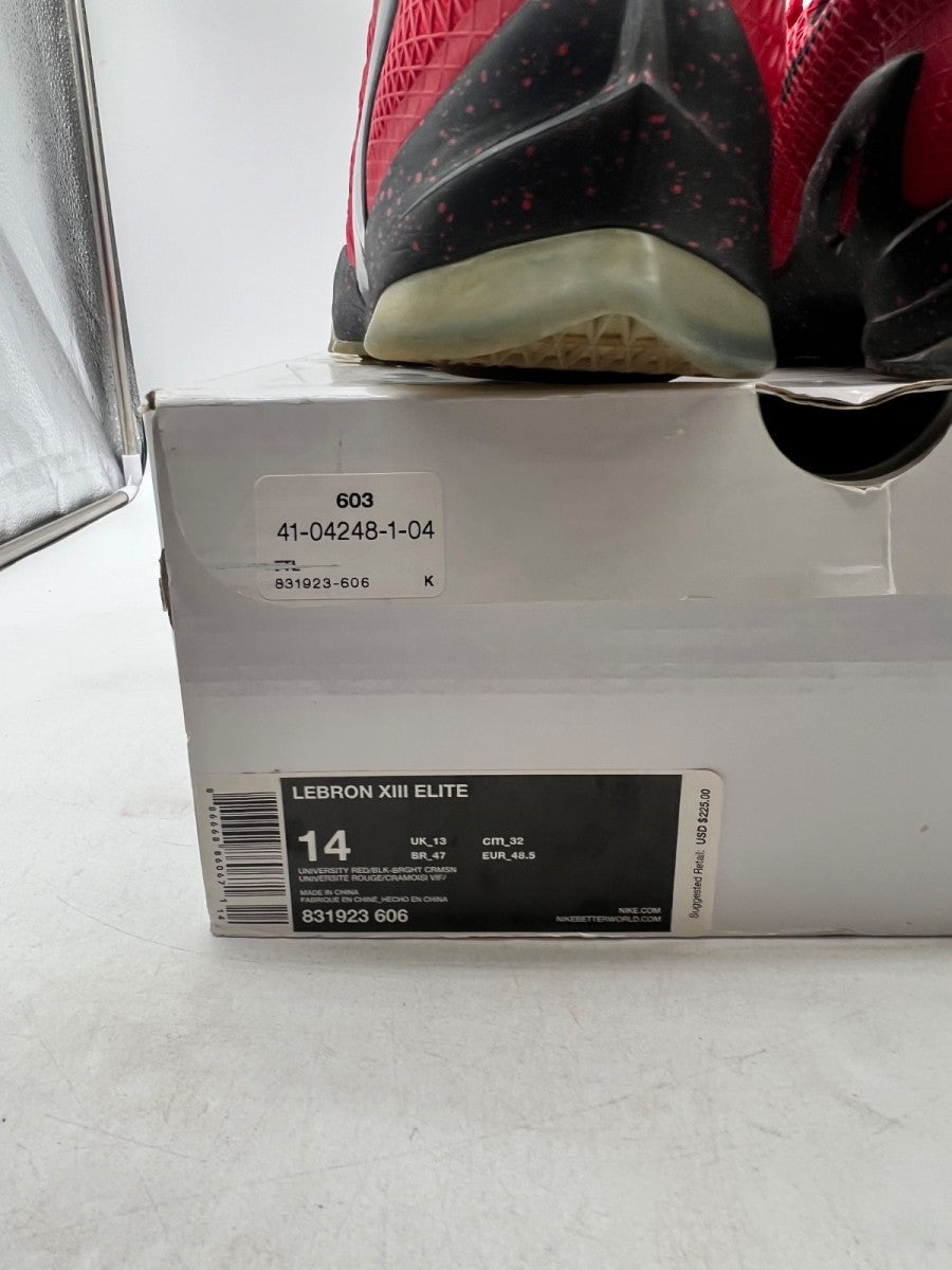 Nike LeBron 13 Elite University Red 14 (Moderately Worn Pre-Owned) - Image 3