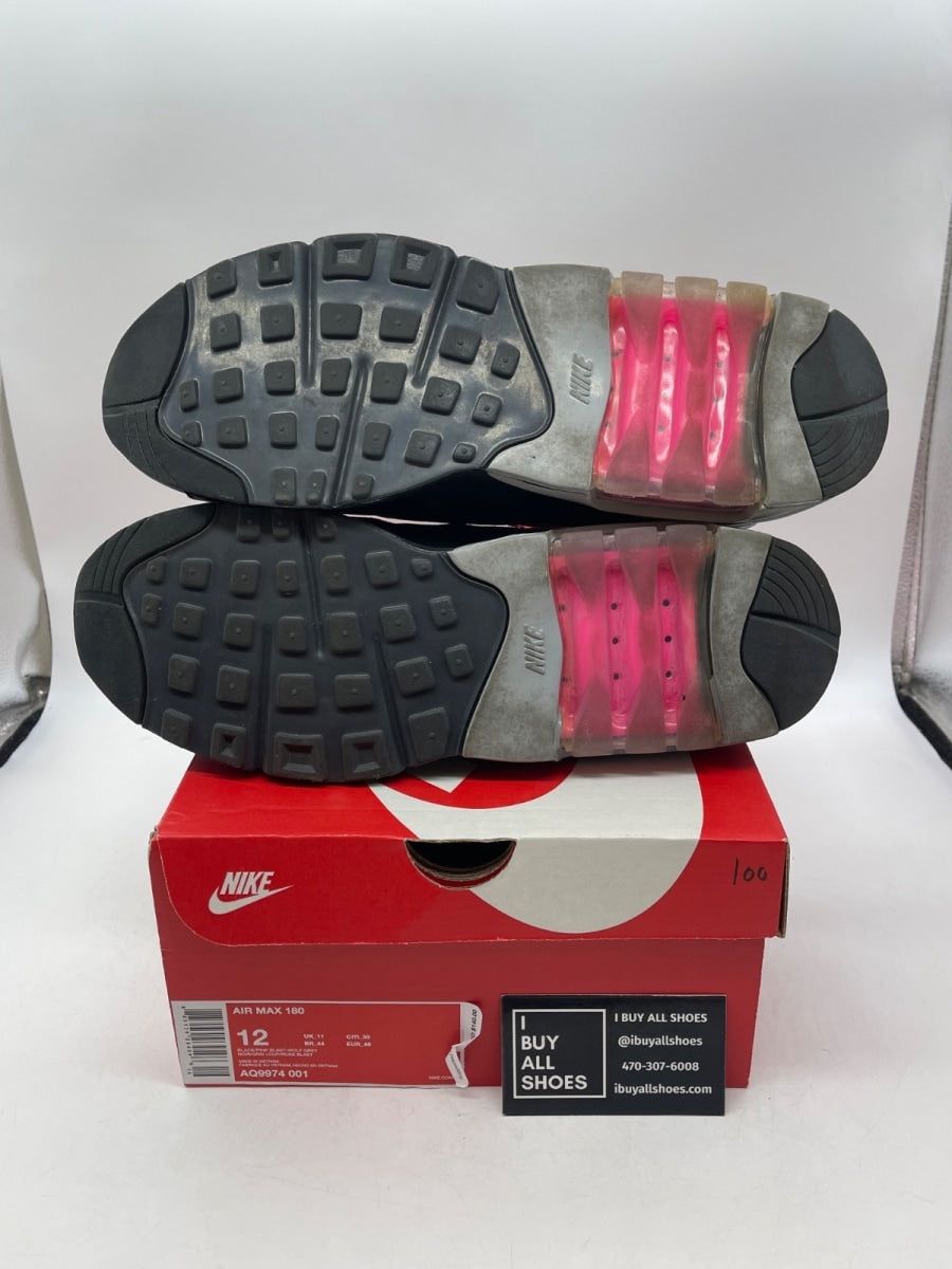 Nike Air Max 180 Black Pink Blast 12 (Moderately Worn Pre-Owned) - Image 7