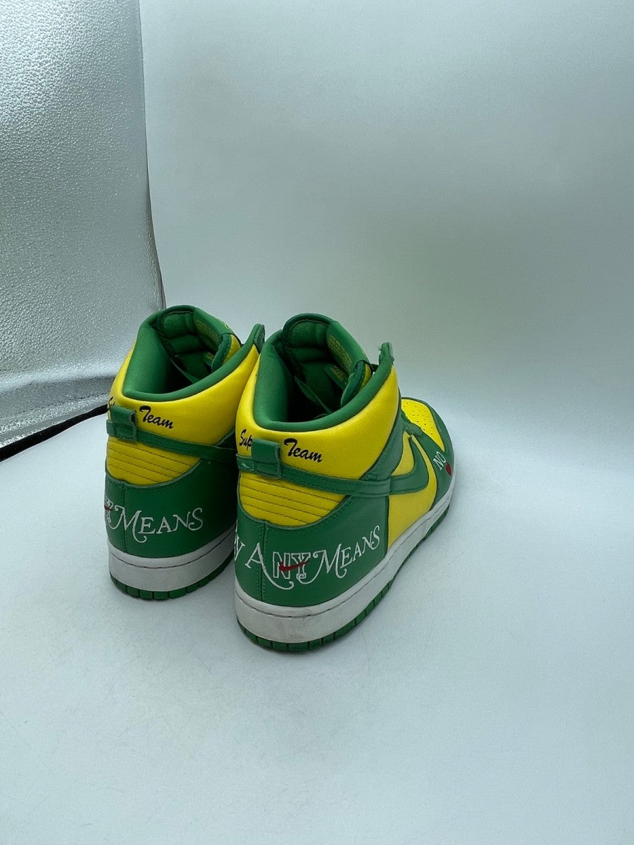 Nike SB Dunk High Supreme By Any Means Brazil 12 (Moderately Worn Pre-Owned)NikeVarsity Maize/Pine Green-White - Image 5
