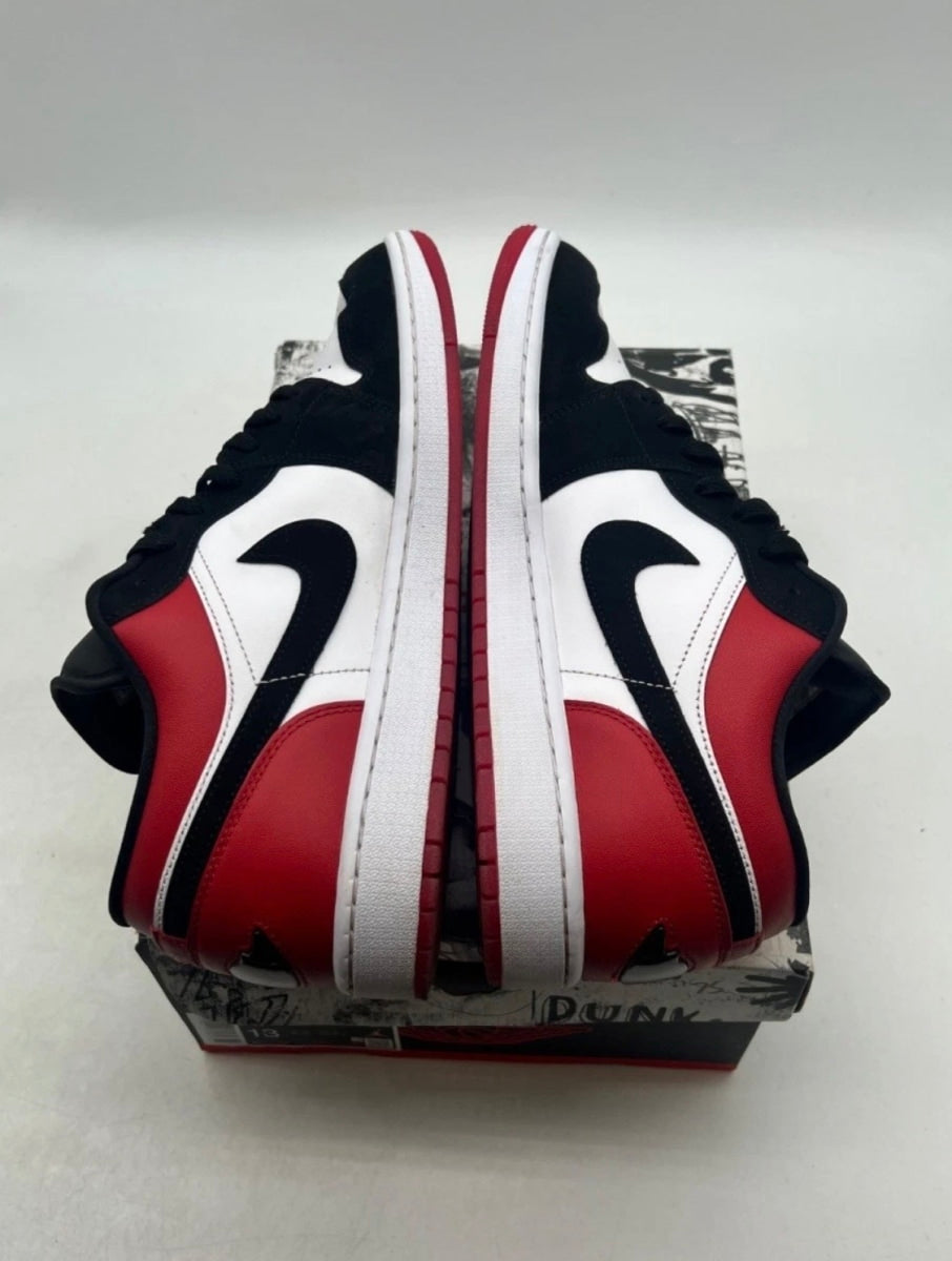 Jordan 1 Low SE Black Toe (2025) 13 (Heavily Worn Pre-Owned)JordanWhite/Black/Gym Red - Image 7