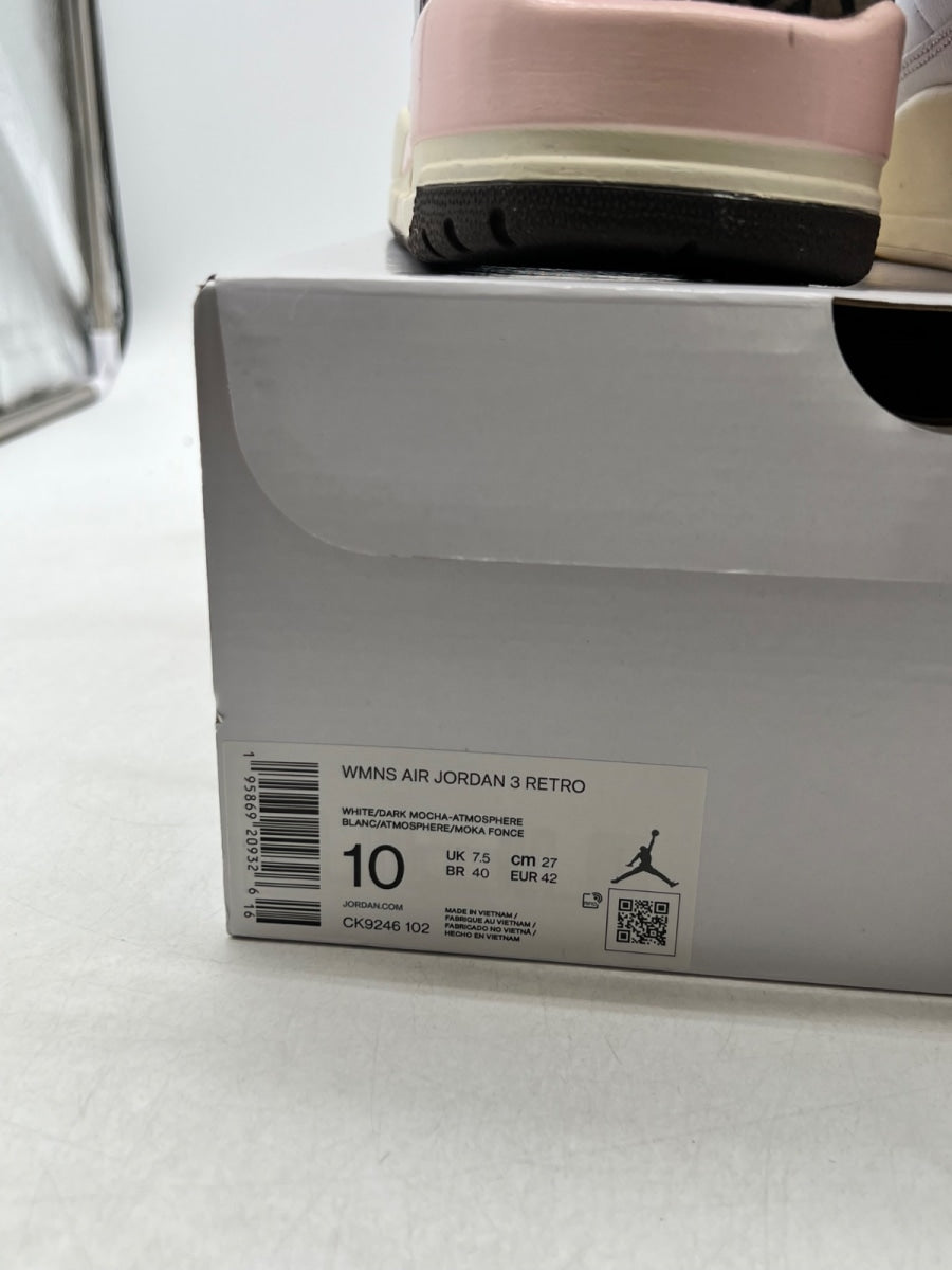Jordan 3 Retro Neapolitan Dark Mocha (Women's) 10W (Moderately Worn Pre-Owned) - Image 6
