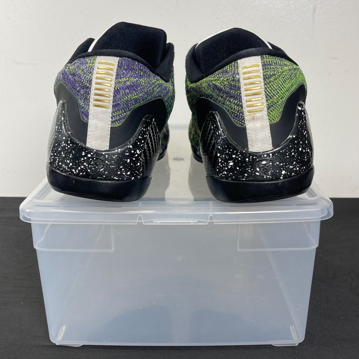 Nike Kobe 9 Low Mamba Moment (Nike ID) 11 (Moderately Worn Pre-Owned)NikeGreen/Purple - Image 4