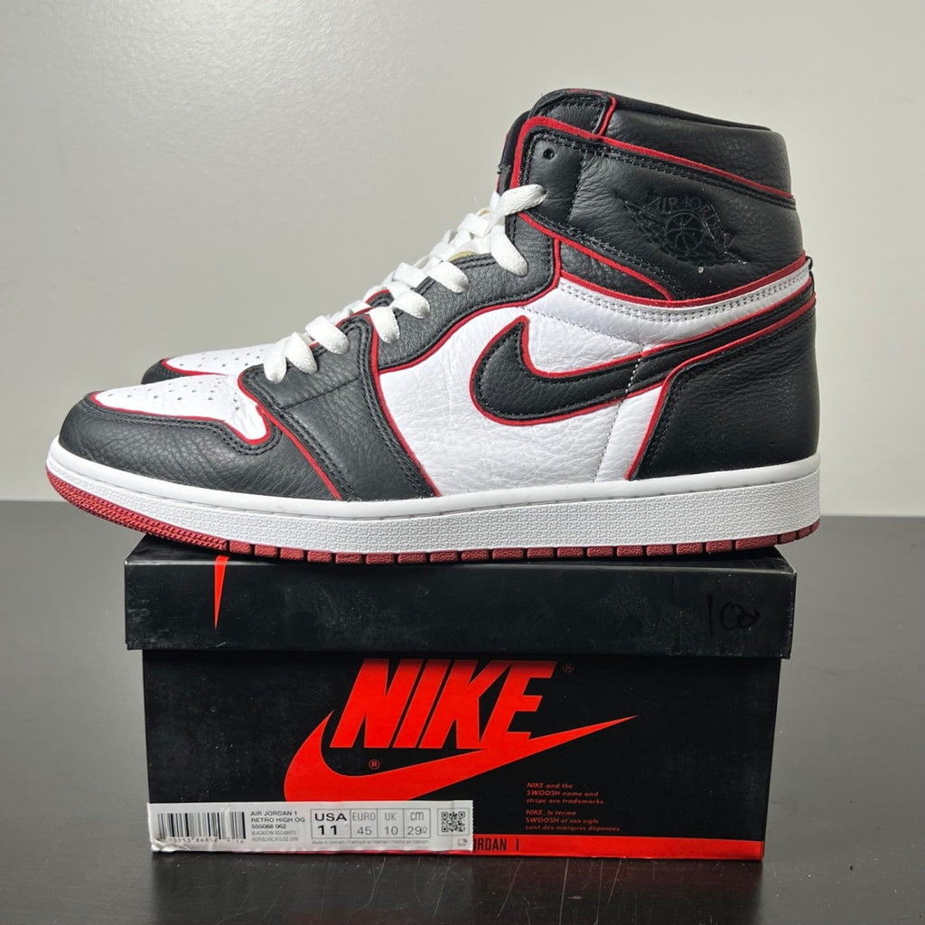 Jordan 1 Retro High Bloodline 11 (Lightly Worn Pre-Owned)JordanBlack/Gym Red-White - Image 3