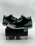 Jordan 3 Retro Pine Green (GS) 6.5Y (Lightly Worn Pre-Owned)JordanBlack/Silver/White/Pine Green - Image 1