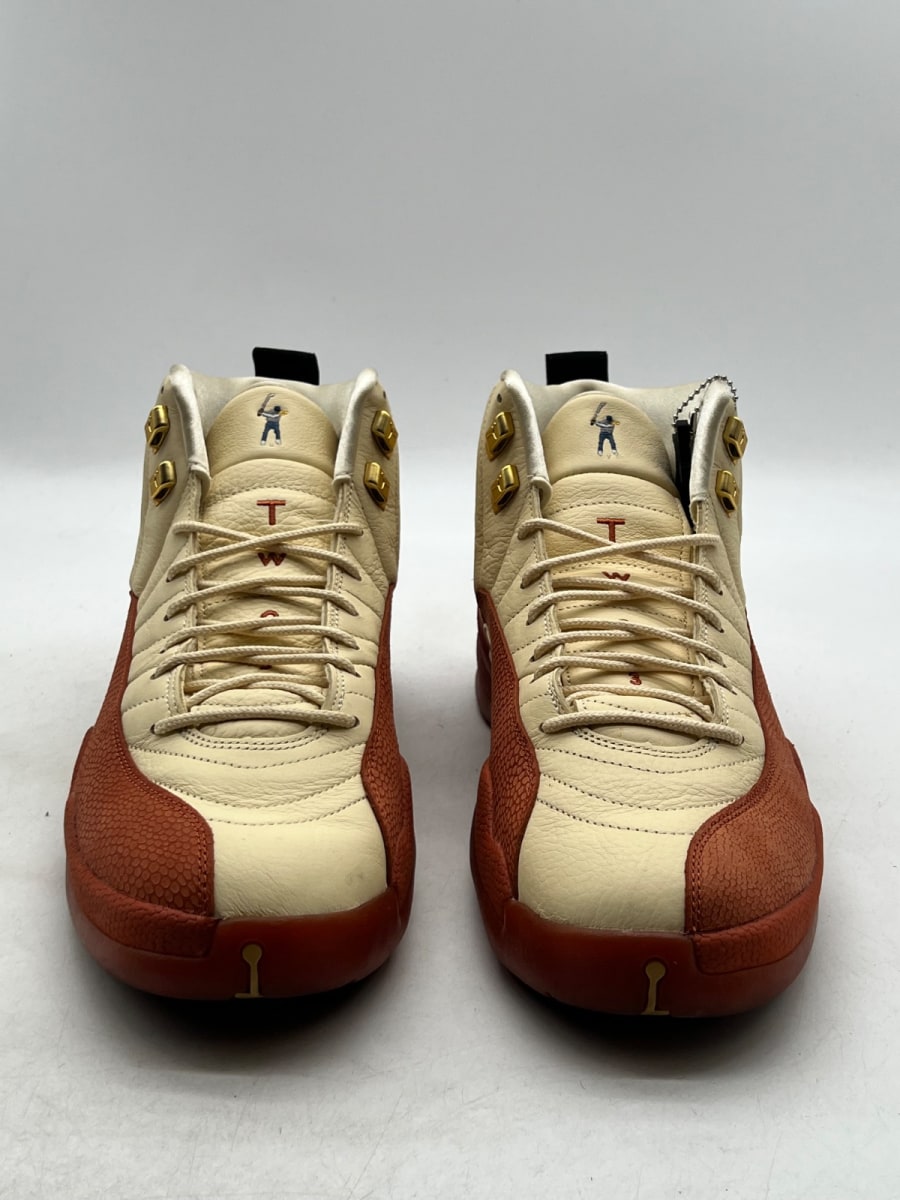 Jordan 12 Retro Eastside Golf Out of the Clay 14 (Lightly Worn Pre-Owned)JordanMuslin/Black-Burnt Sunrise - Image 2