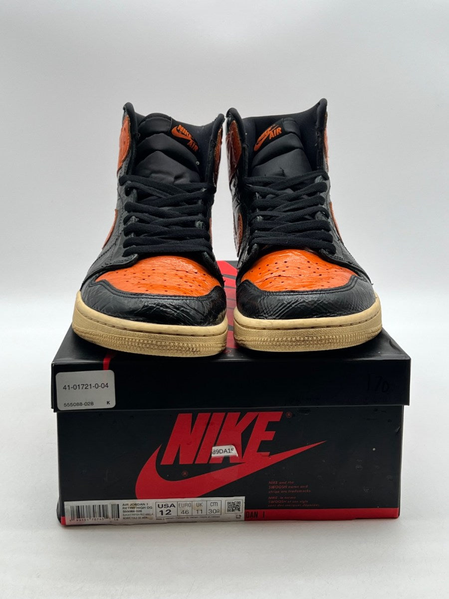 Jordan 1 Retro High Shattered Backboard 3.0 12 (Moderately Worn Pre-Owned)JordanBlack/Pale Vanilla-Starfish - Image 2