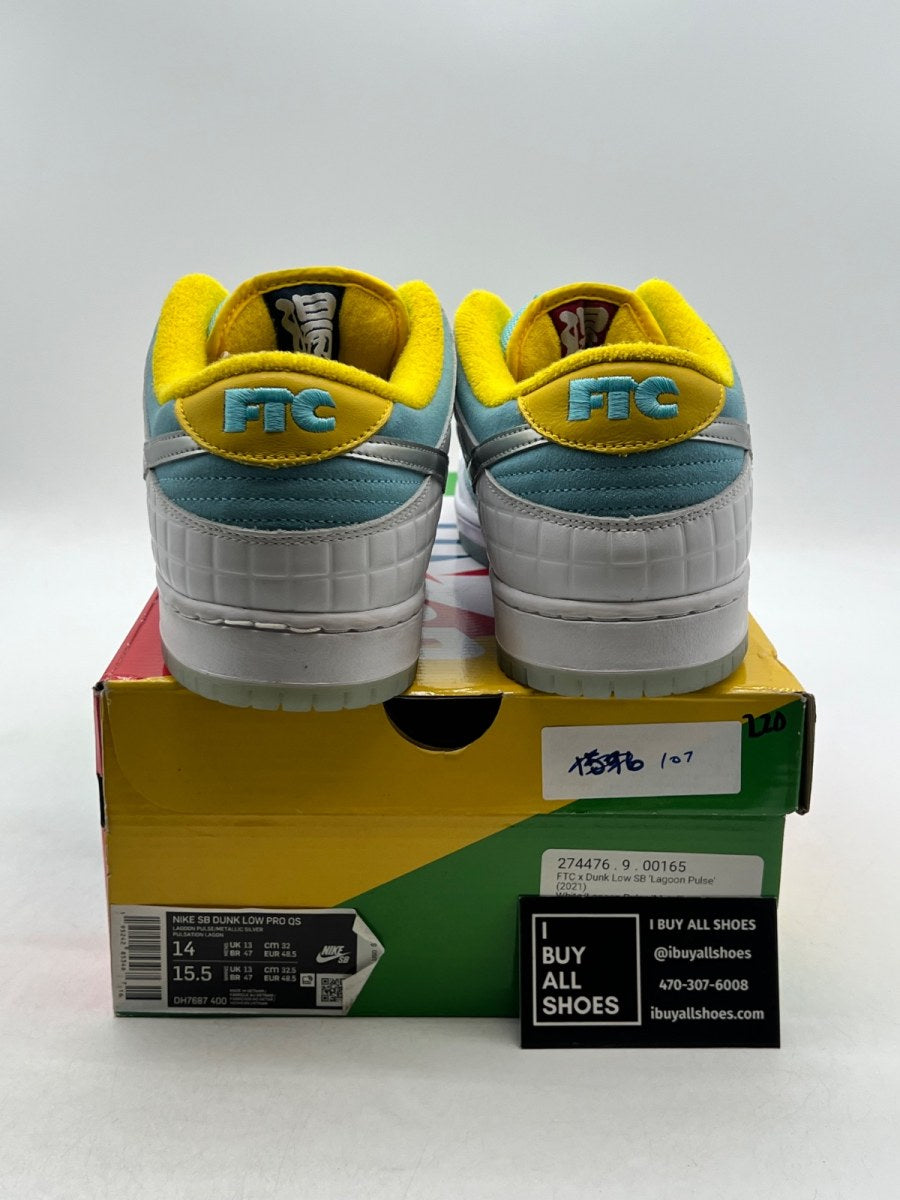 Nike SB Dunk Low FTC Lagoon Pulse 14 (Lightly Worn Pre-Owned) - Image 3