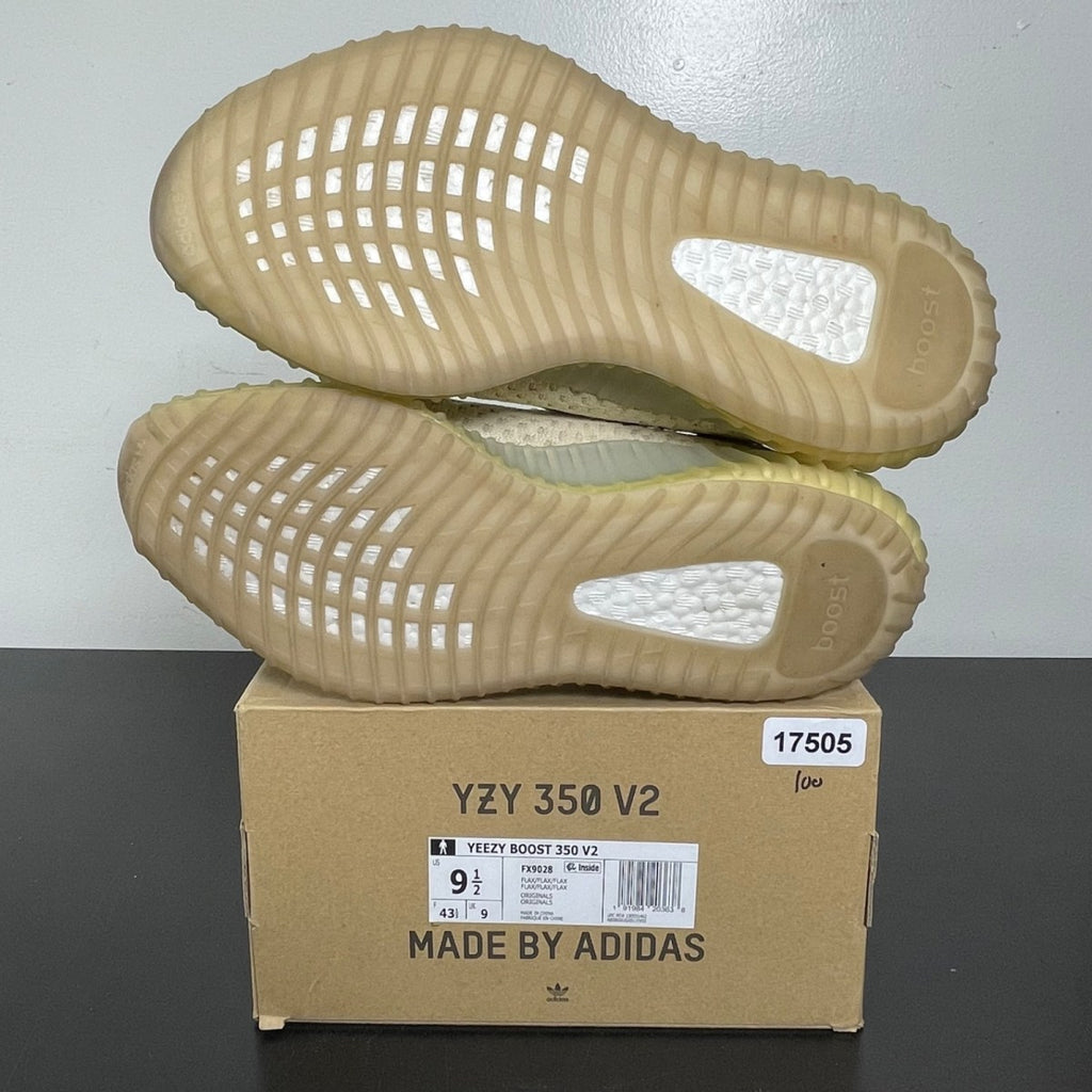 adidas Yeezy Boost 350 V2 Flax 9.5 (Moderately Worn Pre-Owned)adidasFlax/Flax/Flax - Image 5