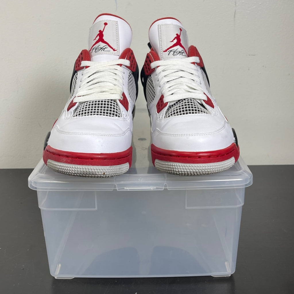 Jordan 4 Retro Fire Red (2012) 10 (Moderately Worn Pre-Owned)JordanWhite/Varsity Red-Black - Image 2