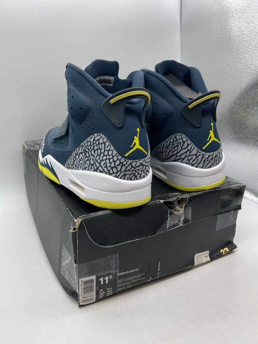 Jordan Son Of Armory Navy/Electrolime-White 11.5 (Moderately Worn Pre-Owned)JordanArmory Navy/Electrolime-White - Image 4