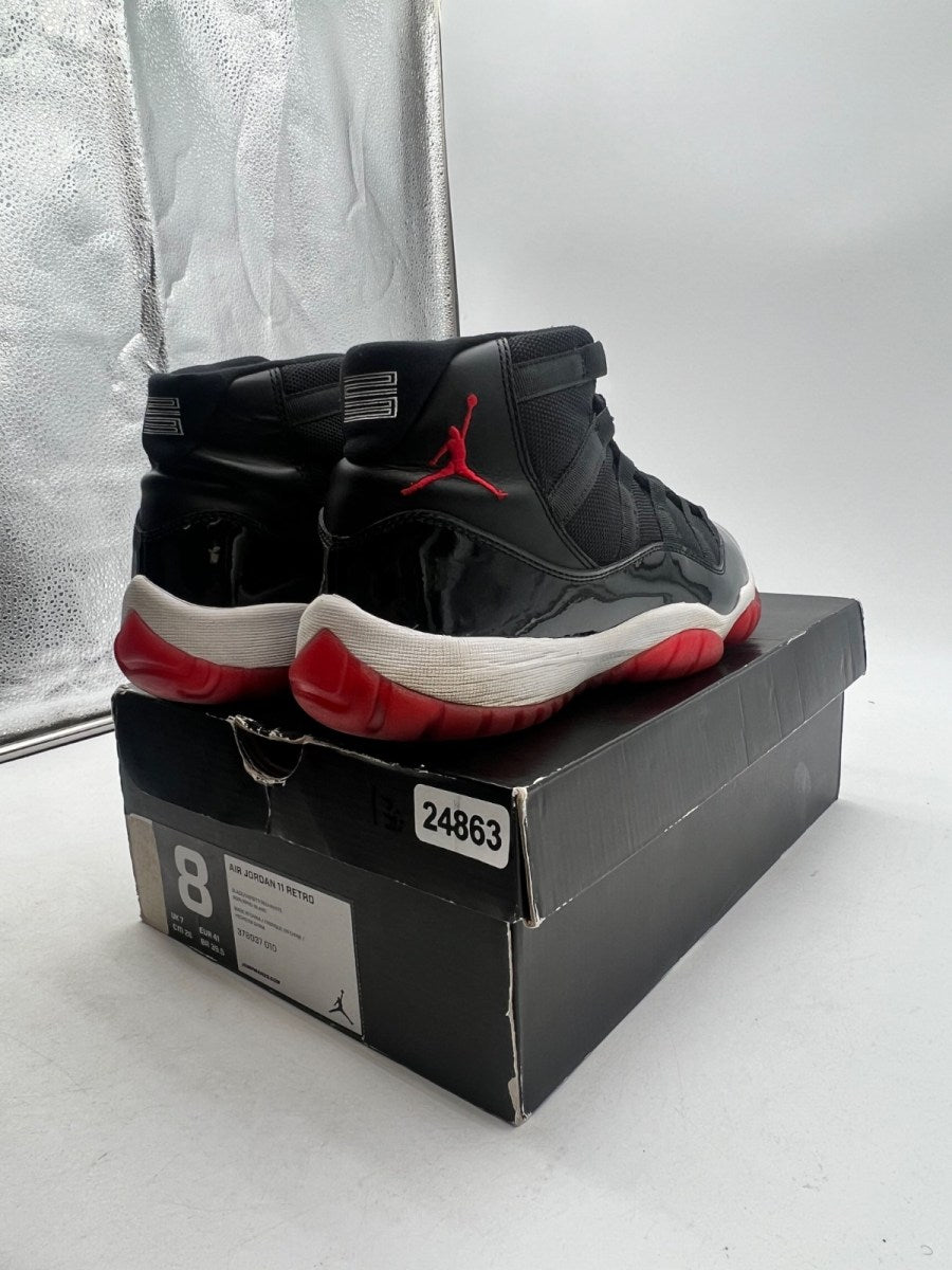 Jordan 11 Retro Playoffs (2012) 8 (Moderately Worn Pre-Owned)JordanBlack/Varsity Red-White - Image 3