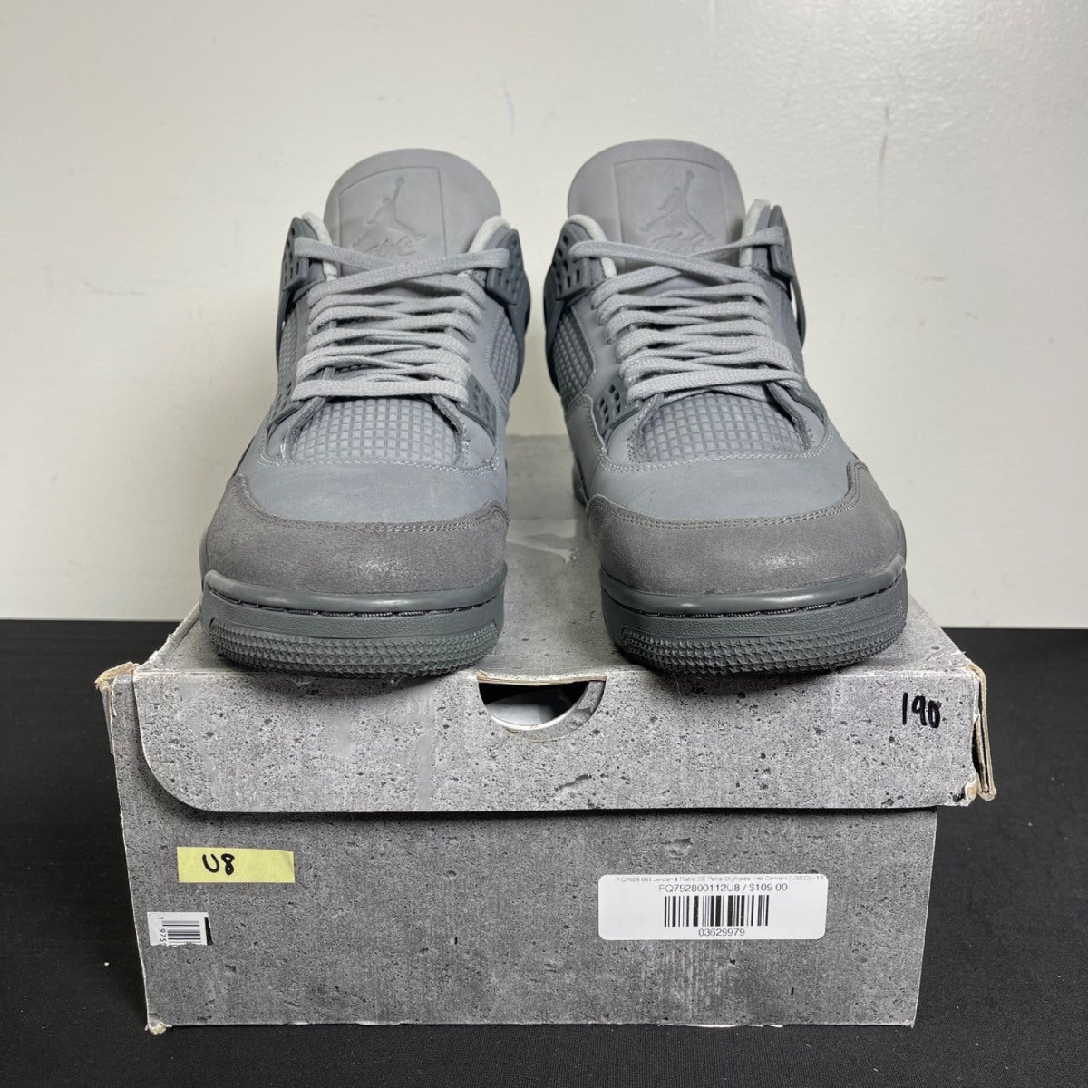 Jordan 4 Retro SE Paris Olympics Wet Cement 12 (Moderately Worn Pre-Owned)JordanSmoke Grey/Iron Grey/Cement Grey/Particle Grey - Image 2