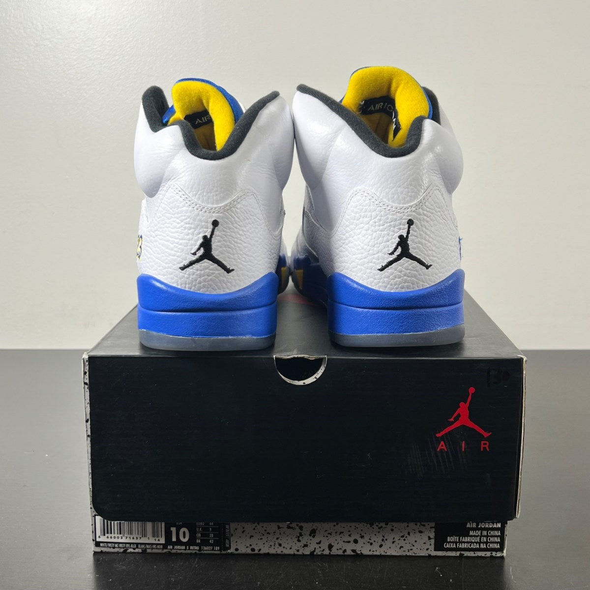 Jordan 5 Retro Laney (2013) 10 (Lightly Worn Pre-Owned)JordanWhite/Varsity Maize-Varsity Royal-Black - Image 5