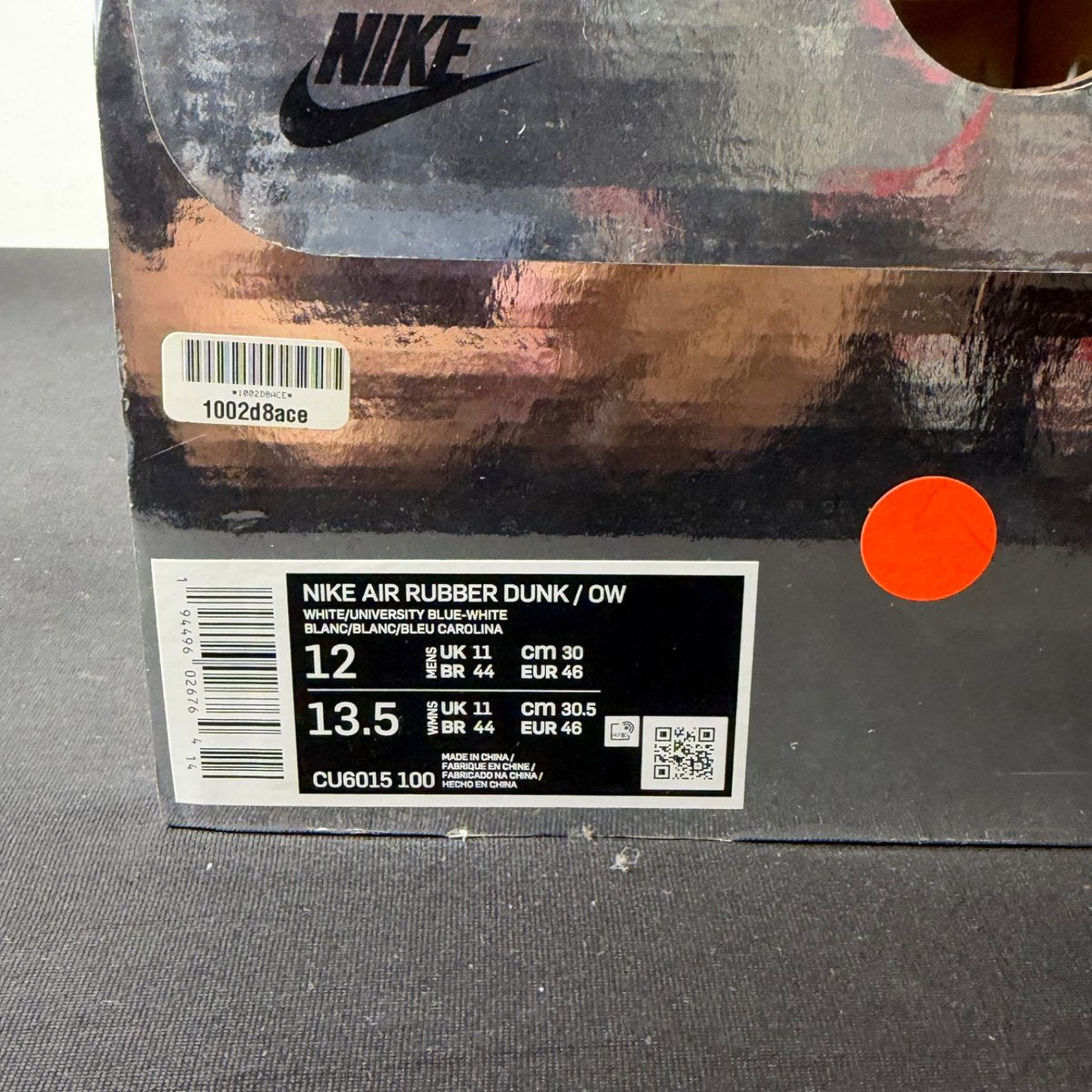 Nike Air Rubber Dunk Off-White UNC (Size 12) - aux