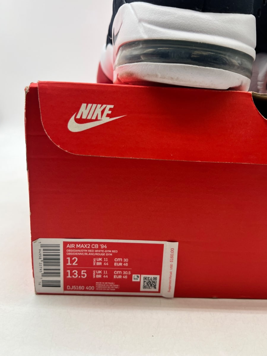 Nike Air Max CB '94 USA (2021) 12 (Lightly Worn Pre-Owned)NikeObsidian/Gym Red-White - Image 6