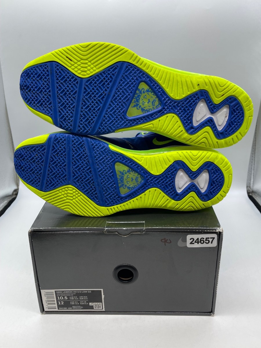 Nike LeBron 8 V2 Low Sprite (2021) 10.5 (Moderately Worn Pre-Owned)NikeRoyal/Volt/White - Image 7