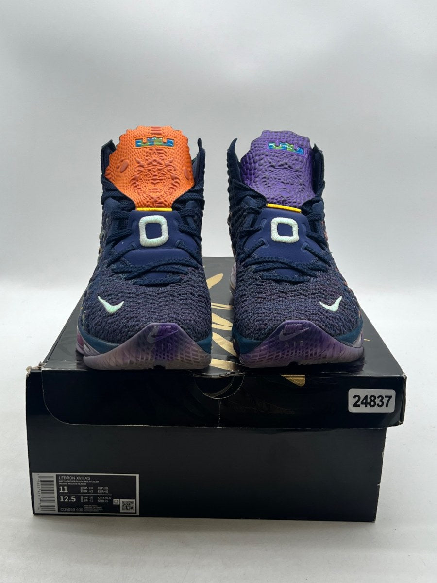 Nike LeBron 17 Monstars 11 (Lightly Worn Pre-Owned)NikeNavy Heather/Multi-Color-Black - Image 2