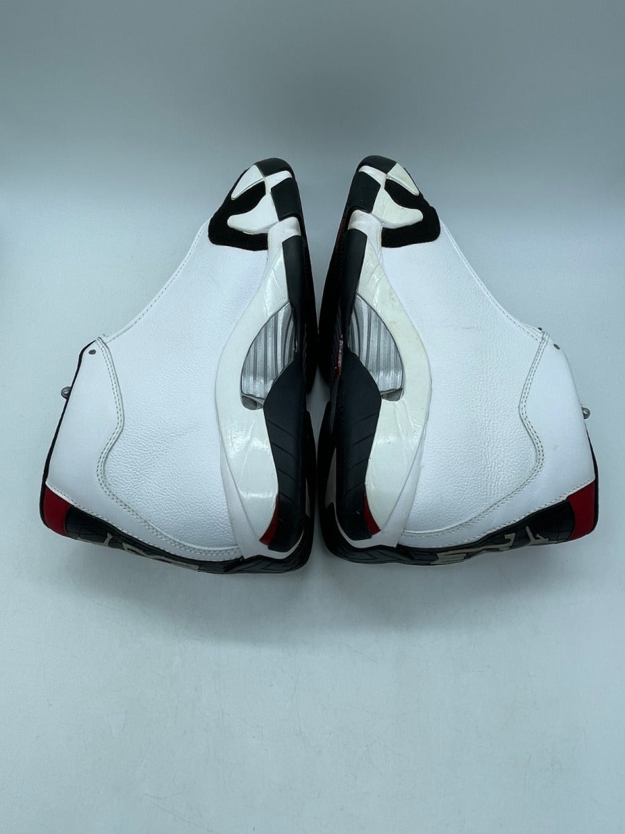 Jordan 14 Retro Black Toe (2014) 10.5 (Moderately Worn Pre-Owned)JordanWhite/Black-Varsity Red-Metallic Silver - Image 6