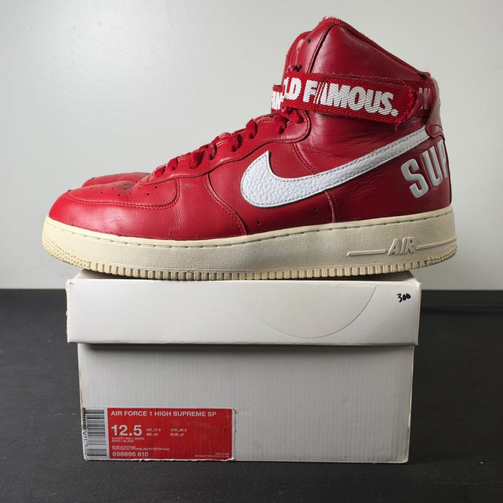 Nike Air Force 1 High Supreme World Famous Red (Size 12.5) - aux
