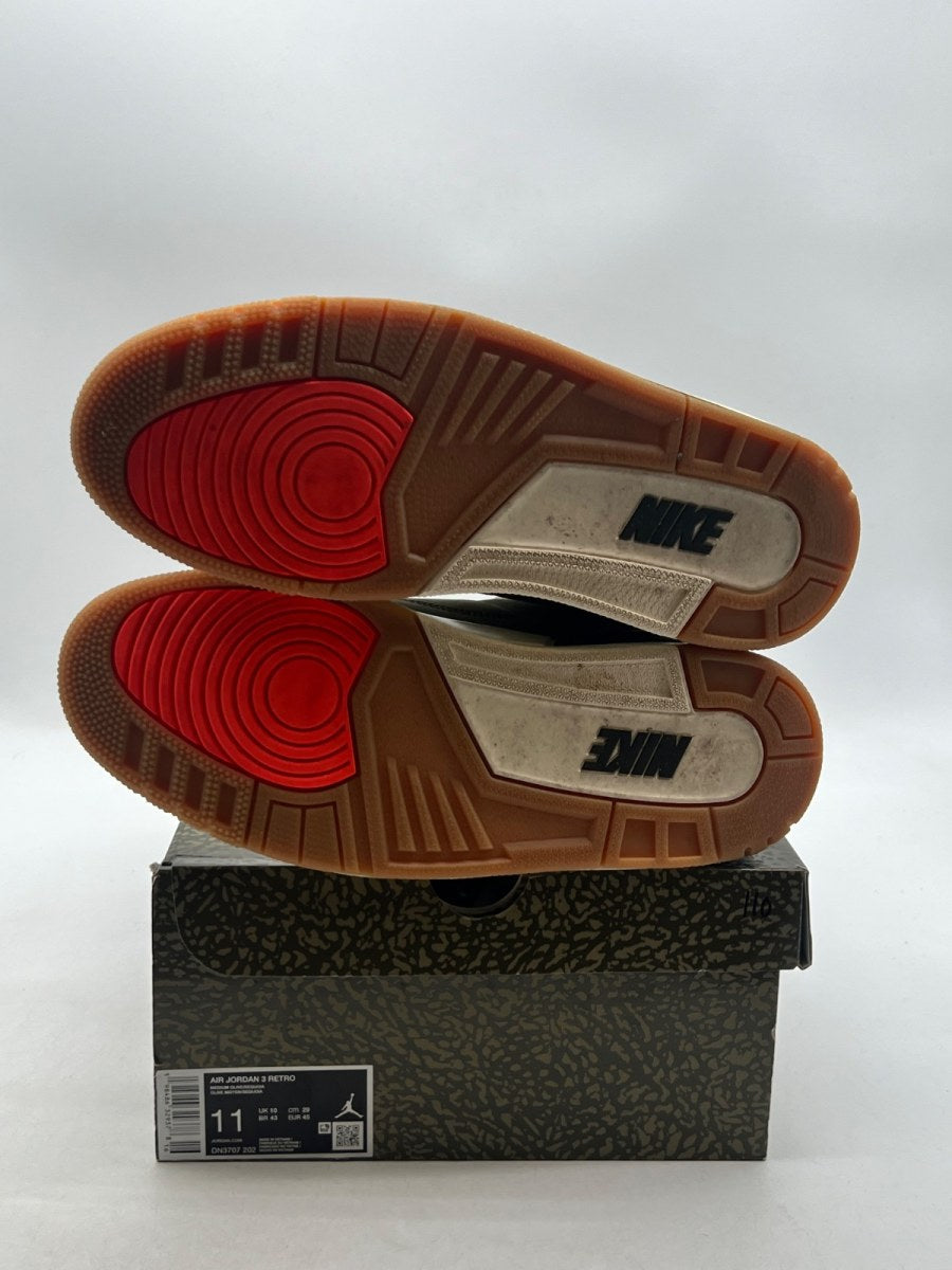 Jordan 3 Retro Family Affair 11 (Lightly Worn Pre-Owned)JordanMedium Olive/Sequoia/Neutral Olive/Sail/Total Crimson - Image 8