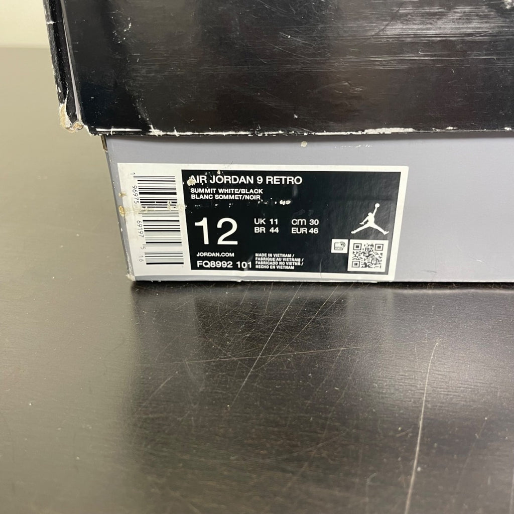 Jordan 9 Retro Powder Blue (2024) 12 (Moderately Worn Pre-Owned)JordanSummit White/Black/Dark Powder Blue - Image 7