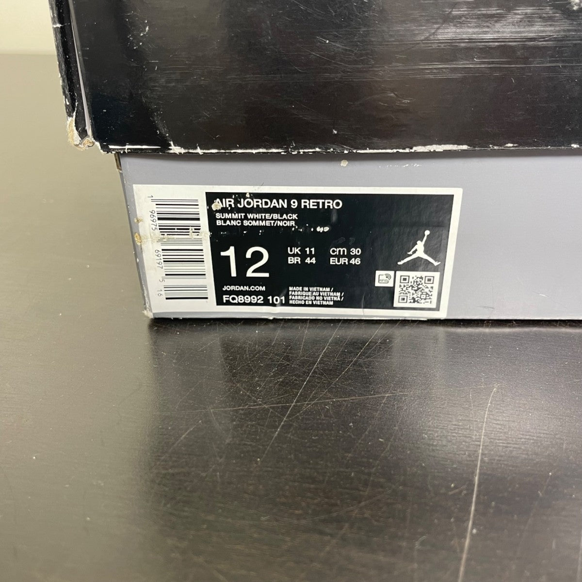 Jordan 9 Retro Powder Blue (2024) 12 (Moderately Worn Pre-Owned)JordanSummit White/Black/Dark Powder Blue - Image 7