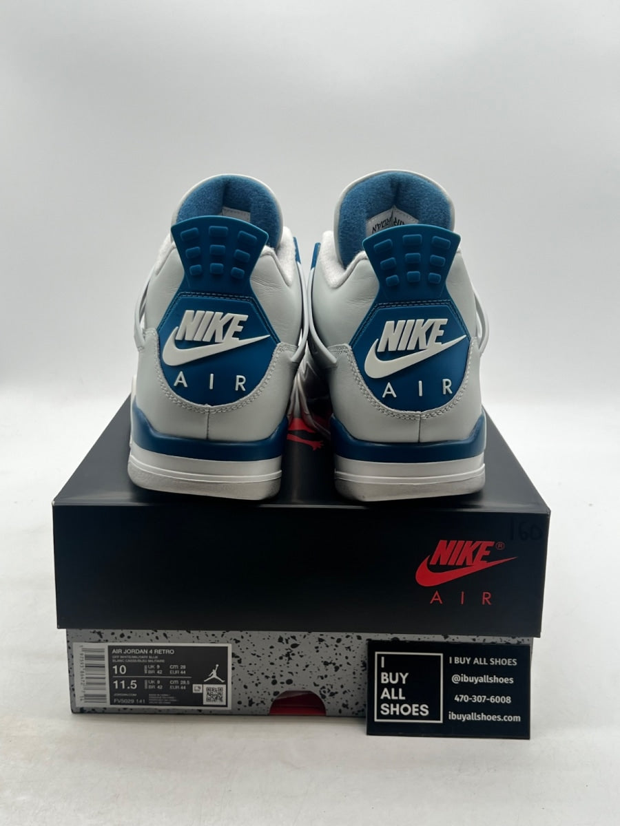 Jordan 4 Retro Military Blue (2024) 10 (Lightly Worn Pre-Owned) - Image 3