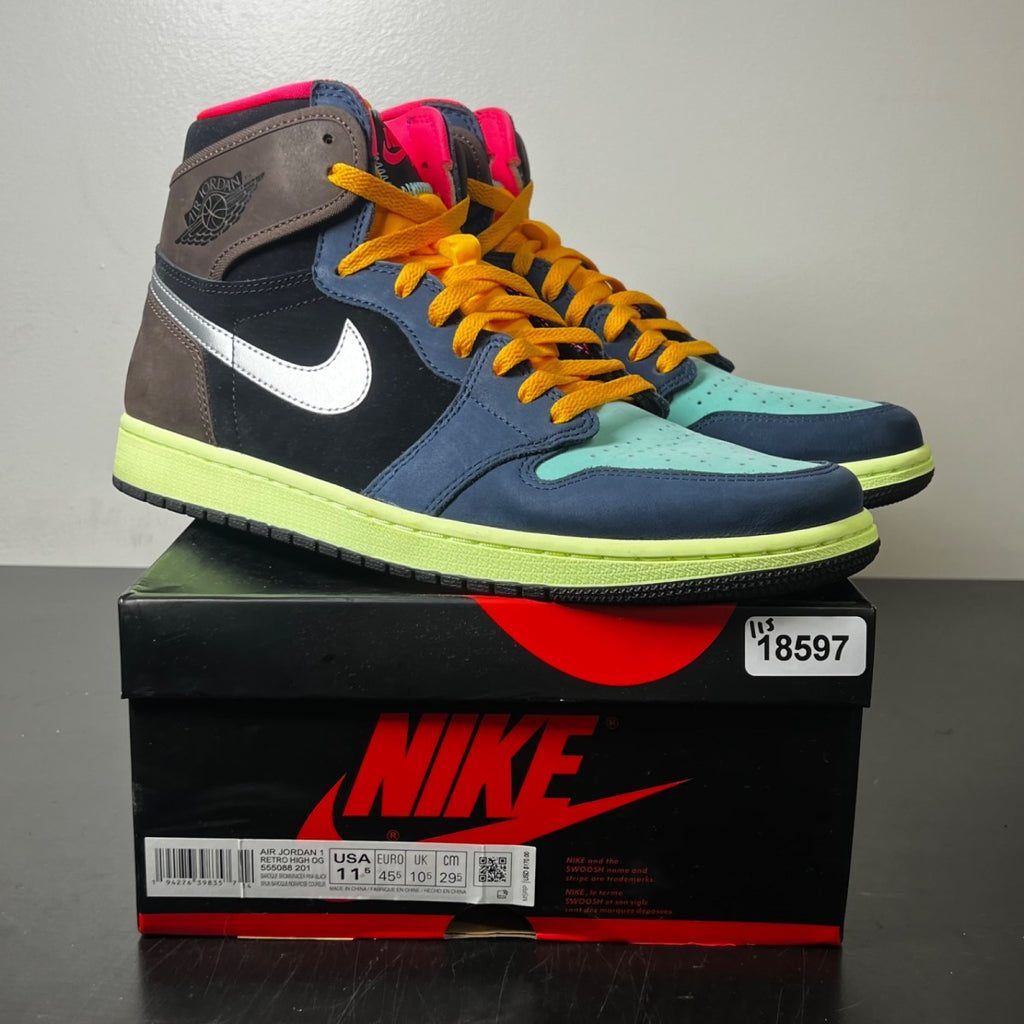 Jordan 1 Retro High Tokyo Bio Hack 11.5 (Lightly Worn Pre-Owned)JordanBaroque Brown/Black-Laser Orange-Racer Pink - Image 1