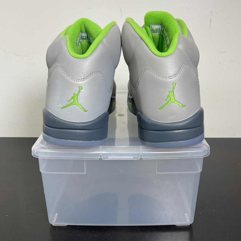Jordan 5 Retro Green Bean (2022) 15 (New Pre-Owned)JordanSilver/Green Bean-Flint Grey - Image 4