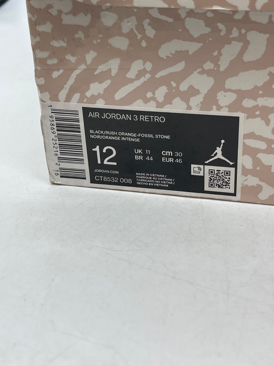 Jordan 3 Retro Desert Elephant 12 (Moderately Worn Pre-Owned) - Image 9