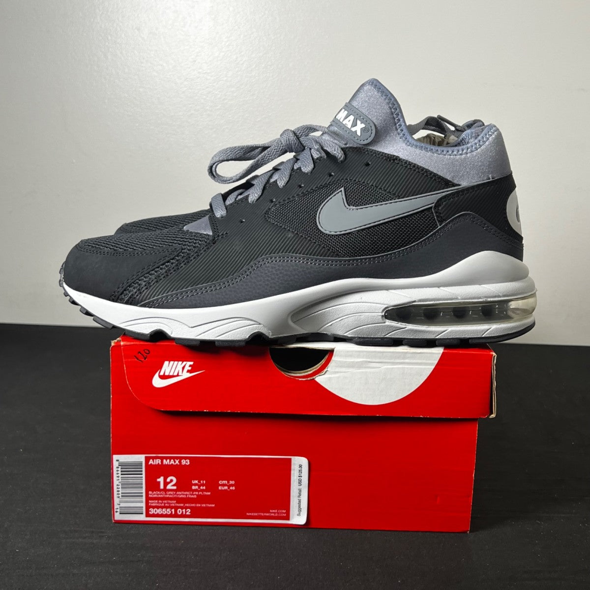 Nike Air Max 93 'Neutral Indigo' 12 (New Pre-Owned)Nike - Image 3