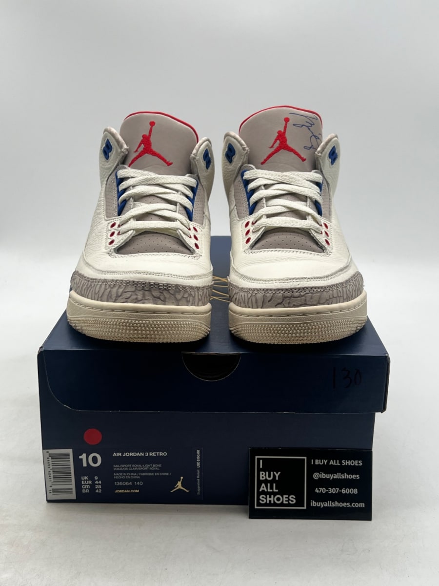 Jordan 3 Retro International Flight 10 (Lightly Worn Pre-Owned) - Image 2