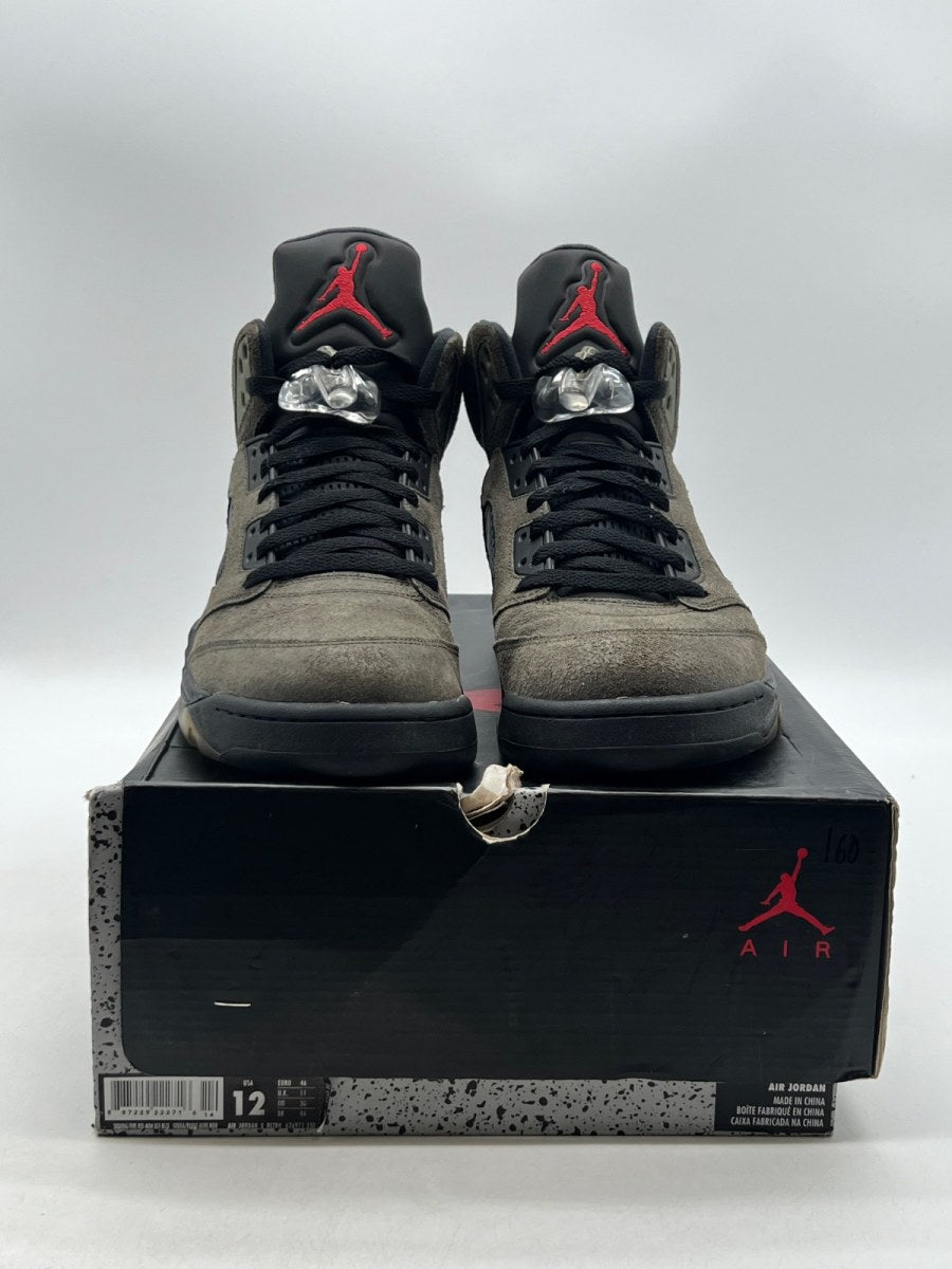 Jordan 5 Retro Fear Pack 12 (Moderately Worn Pre-Owned)JordanSequoia/Fire Red-Medium Olive-Black - Image 2