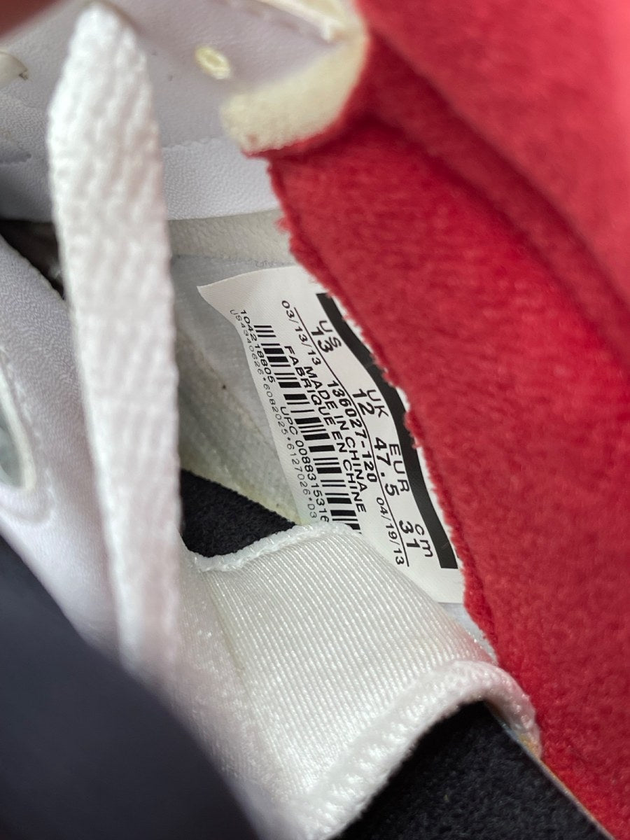 Jordan 5 Retro Fire Red Black Tongue (2013) 13 (Moderately Worn Pre-Owned)JordanWhite/Fire Red-Black - Image 8