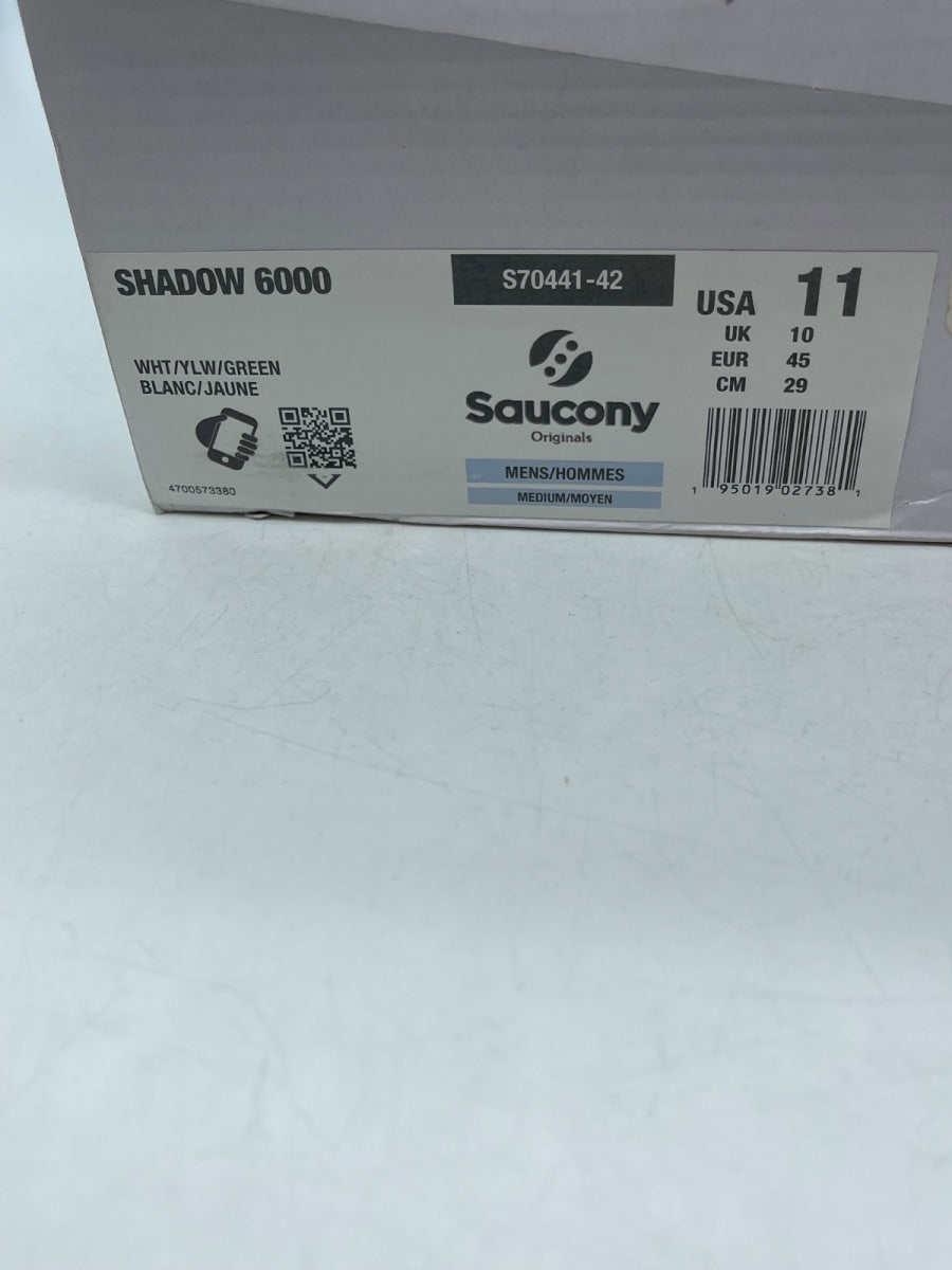 Saucony Shadow 6000 'White Green Mustard' 11 (Moderately Worn Pre-Owned) - Image 9