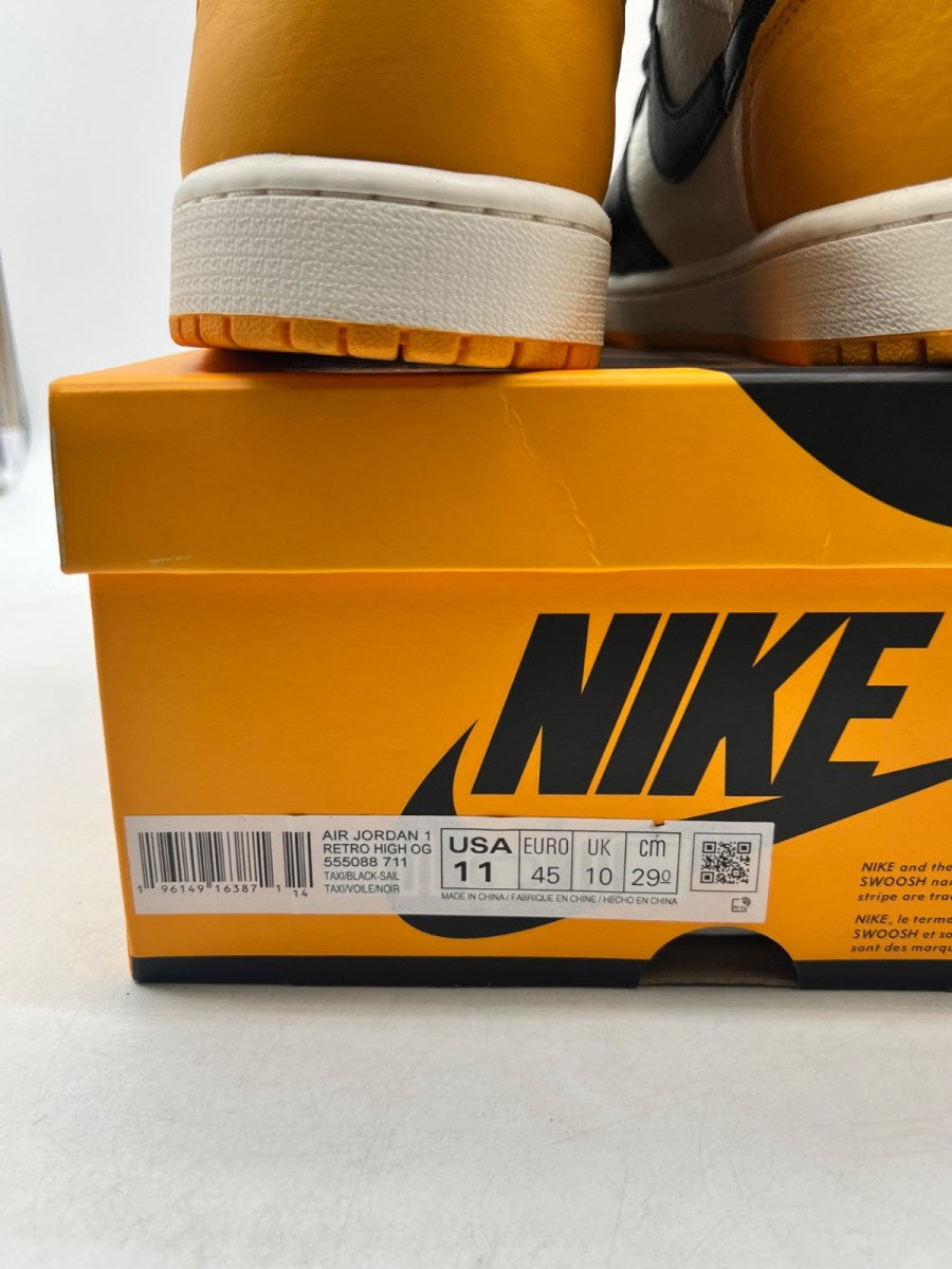 Jordan 1 Retro High OG Taxi 11 (Moderately Worn Pre-Owned)JordanTaxi/Black-Sail - Image 3
