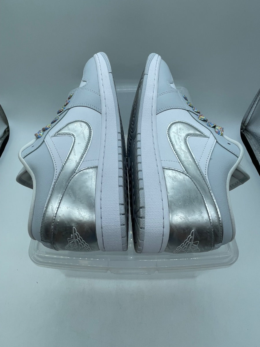 Jordan 1 Low SE Tear Away Silver 11.5 (Moderately Worn Pre-Owned)JordanWhite/Metallic Silver-White-Pure Platinum - Image 6