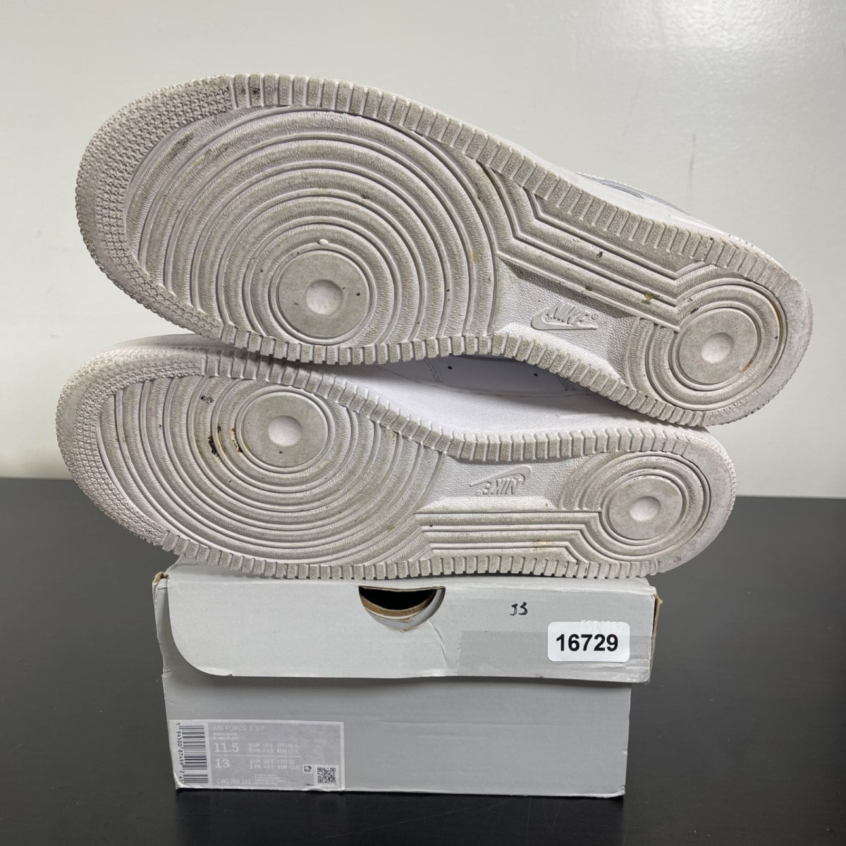 Nike Air Force 1 Low '07 White 11.5 (Moderately Worn Pre-Owned)NikeWhite/White - Image 5