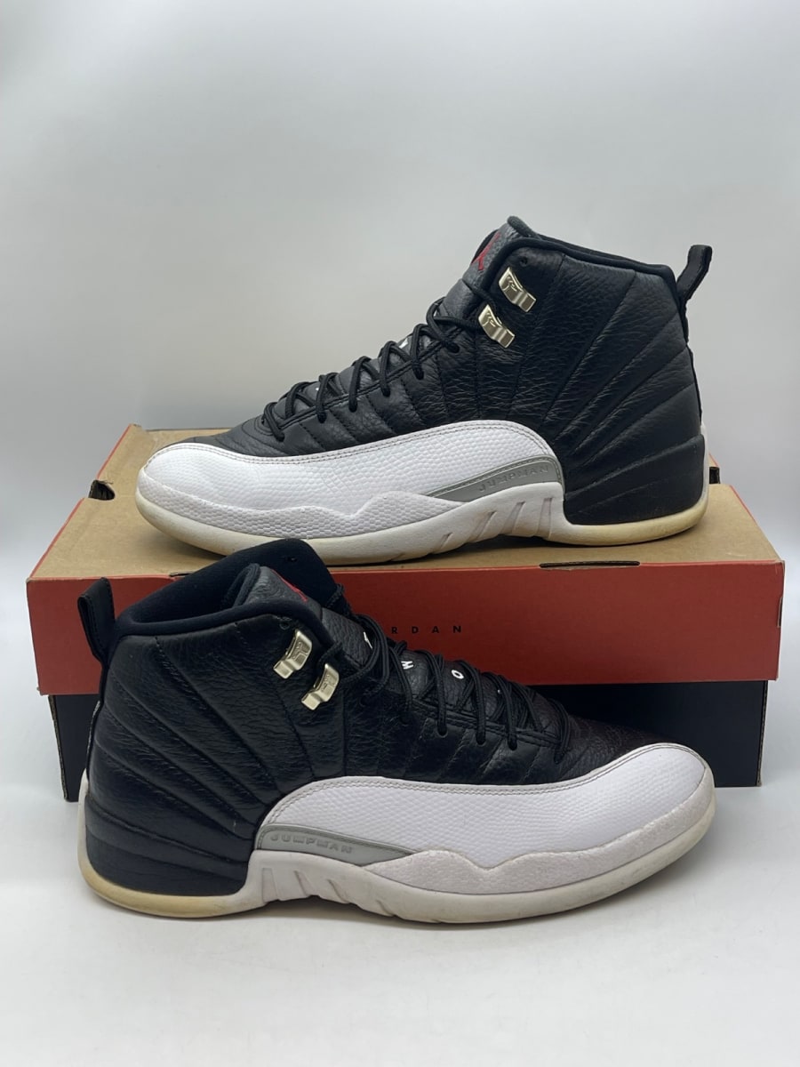 Jordan 12 Retro Playoffs (2022) 10.5 (Moderately Worn Pre-Owned)JordanBlack/Varsity Red-White - Image 1