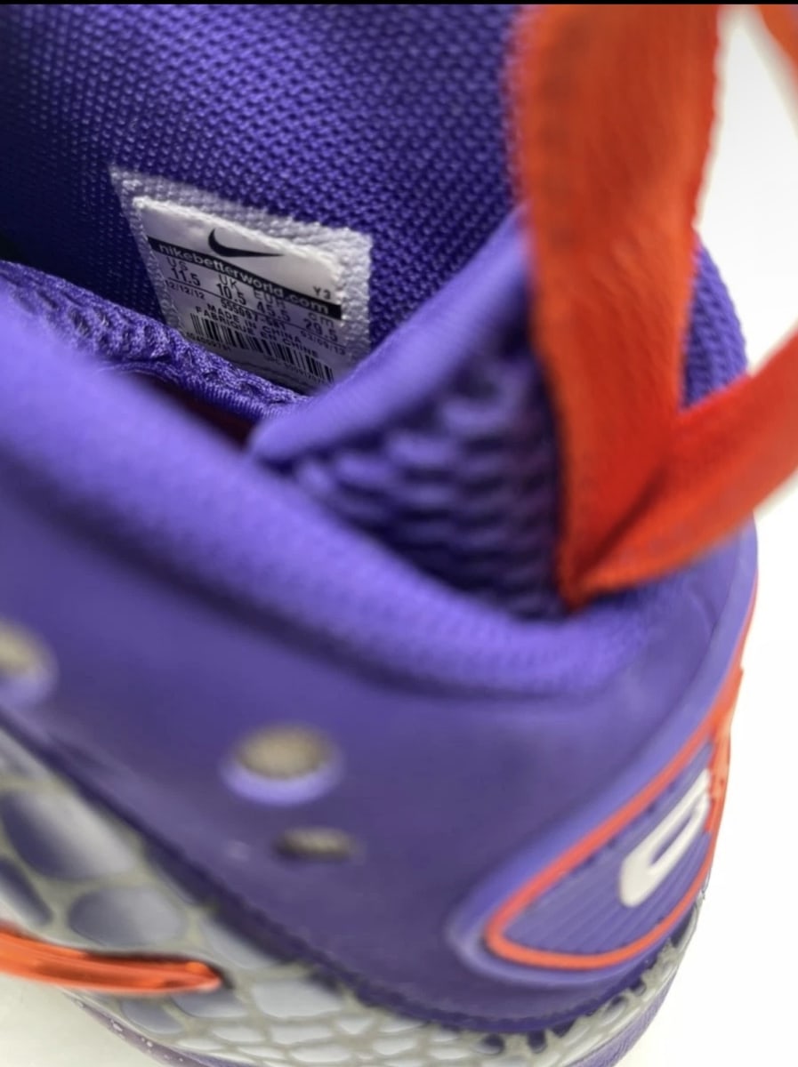 Nike Barkley Posite Max Suns 11.5 (Lightly Worn Pre-Owned)NikeCourt Purple/Team Orange - Image 8
