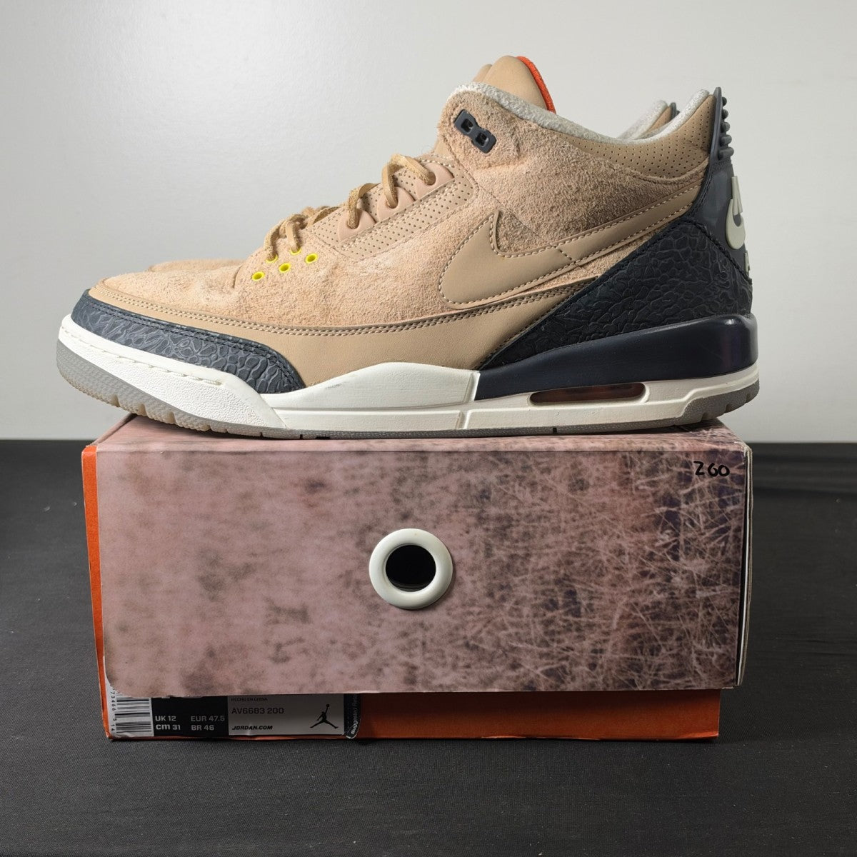 Jordan 3 Retro JTH Bio Beige (Size 13) - Image 3