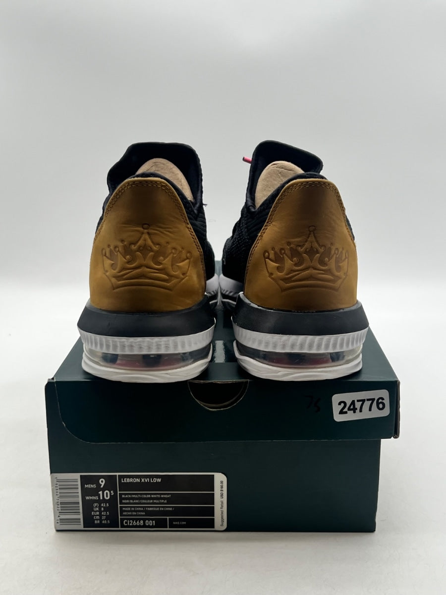Nike LeBron 16 Low Black Wheat Soundtrack 9 (Lightly Worn Pre-Owned)NikeBlack/Multi-Color-White-Wheat - Image 3