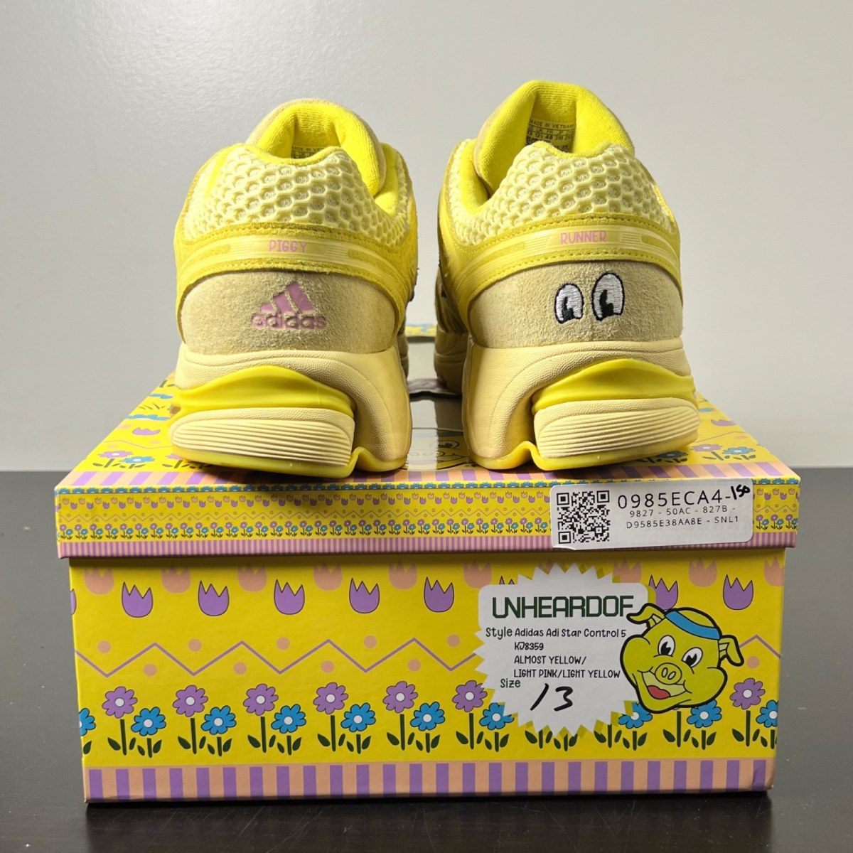adidas Adistar Control 5 Unheardof Pork Chop Piggy Runner 2.0 Cheeseburger 13 (Lightly Worn Pre-Owned)adidasAlmost Yellow/Light Pink/Light Yellow - Image 5