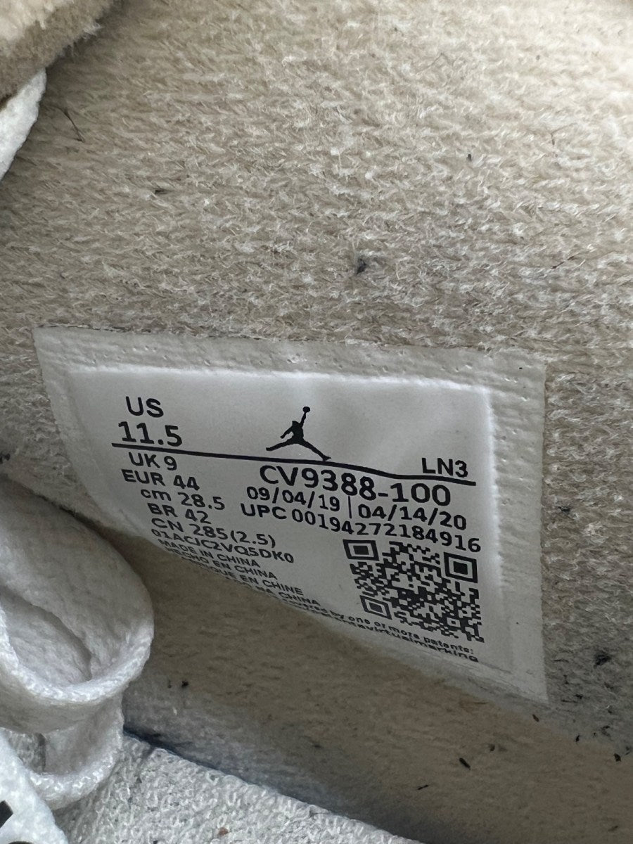 Jordan 4 Retro Off-White Sail (Women's) 11.5W (Moderately Worn Pre-Owned) - Image 9