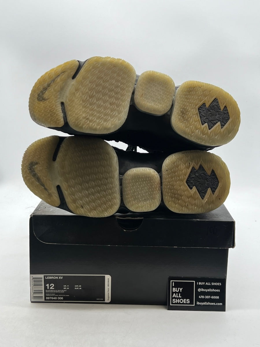 Nike LeBron 15 Black Gold 12 (Moderately Worn Pre-Owned) - Image 8