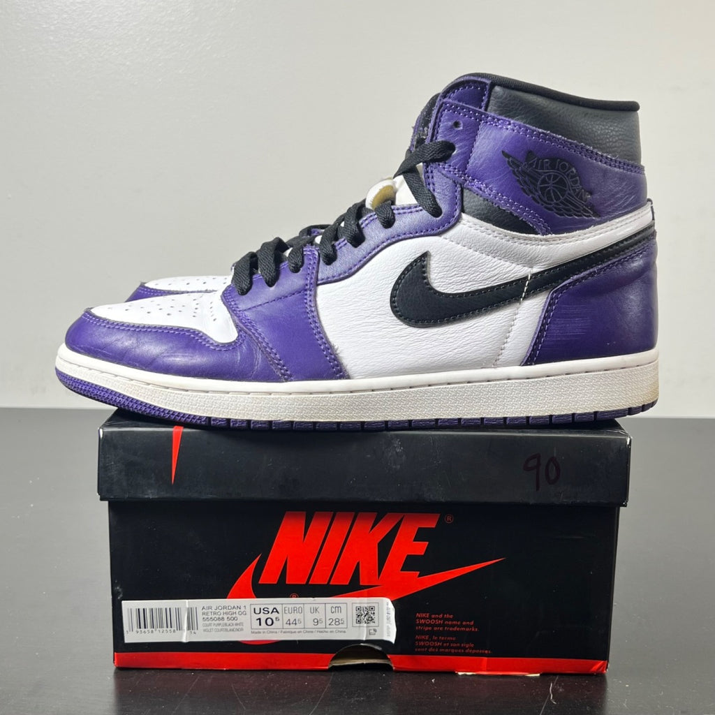 Jordan 1 Retro High Court Purple White (Size 10.5) - Image 3