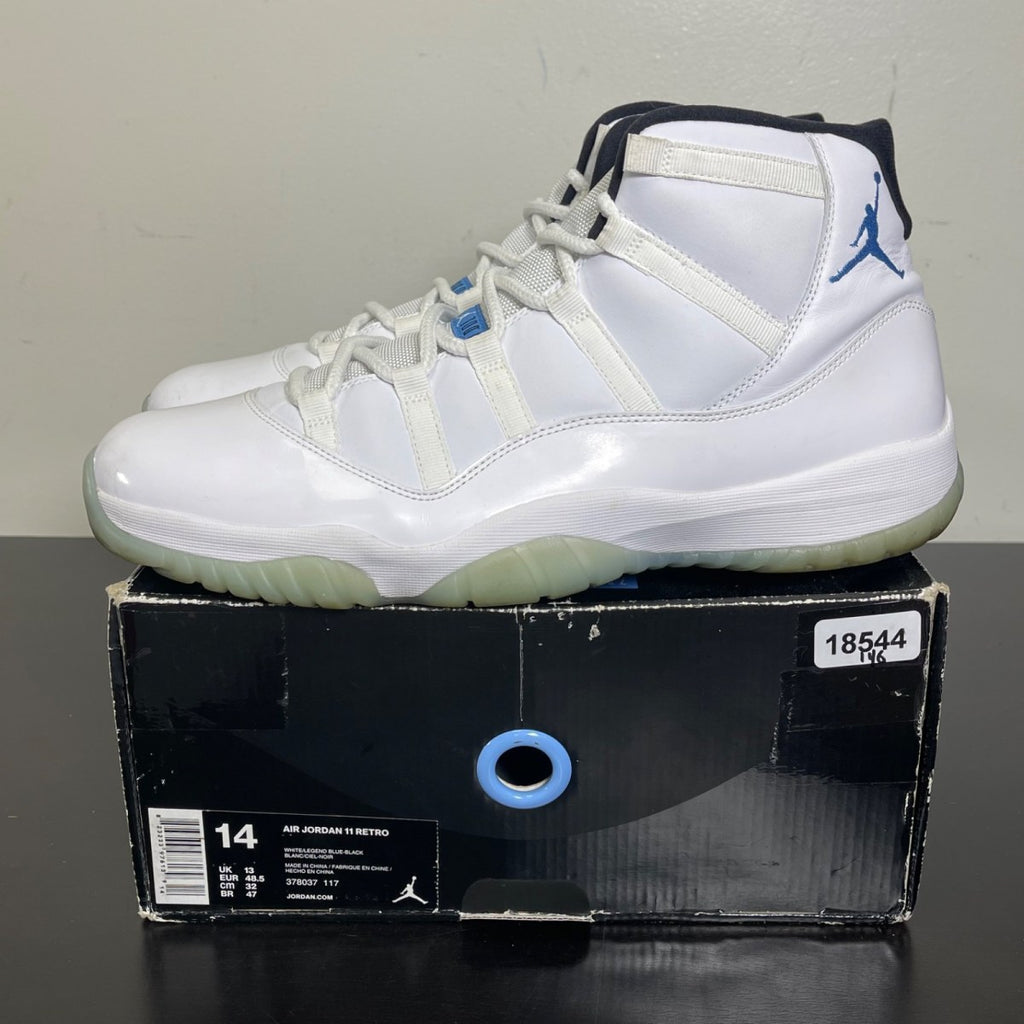 Jordan 11 Retro Legend Blue (2014) 14 (Moderately Worn Pre-Owned)JordanWhite/Black-Legend Blue - Image 3