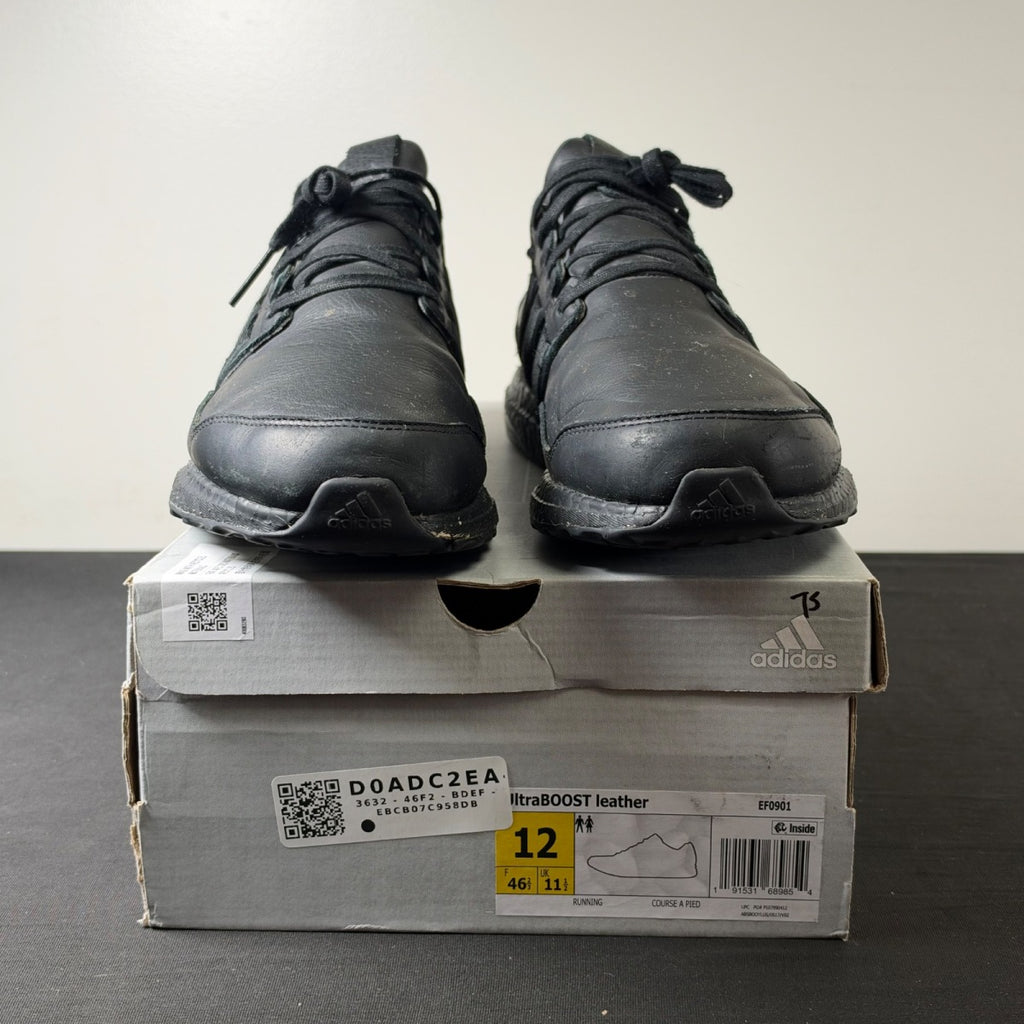 adidas Ultra Boost Leather Black (Size 12) - aux