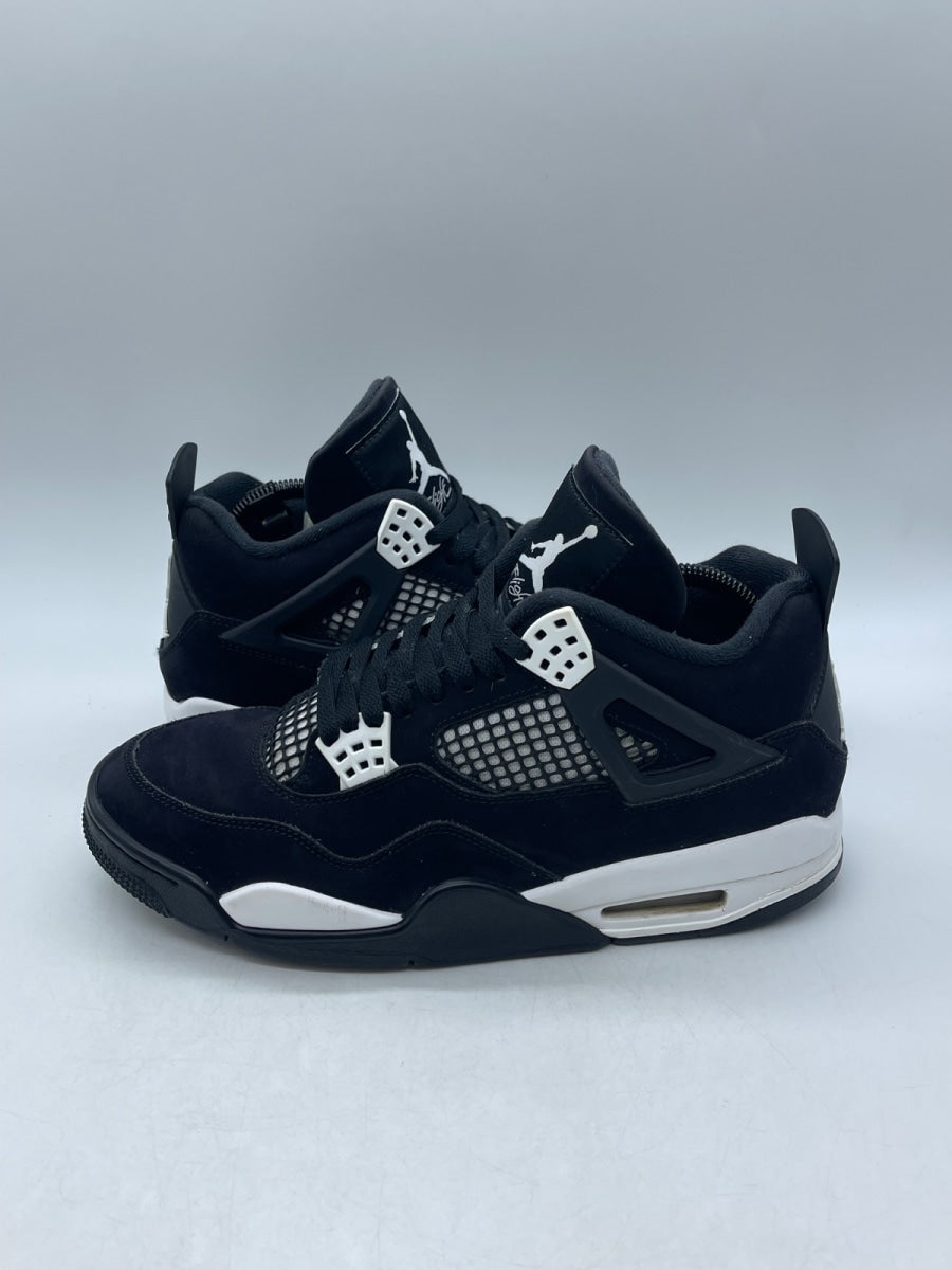 Jordan 4 Retro White Thunder 9.5 (Moderately Worn Pre-Owned)JordanBlack/White/Black - Image 1